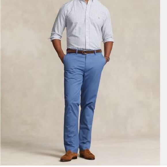 Polo Ralph Lauren Preston pant men's size 32/32 100% cotton chinos blue - Picture 1 of 15